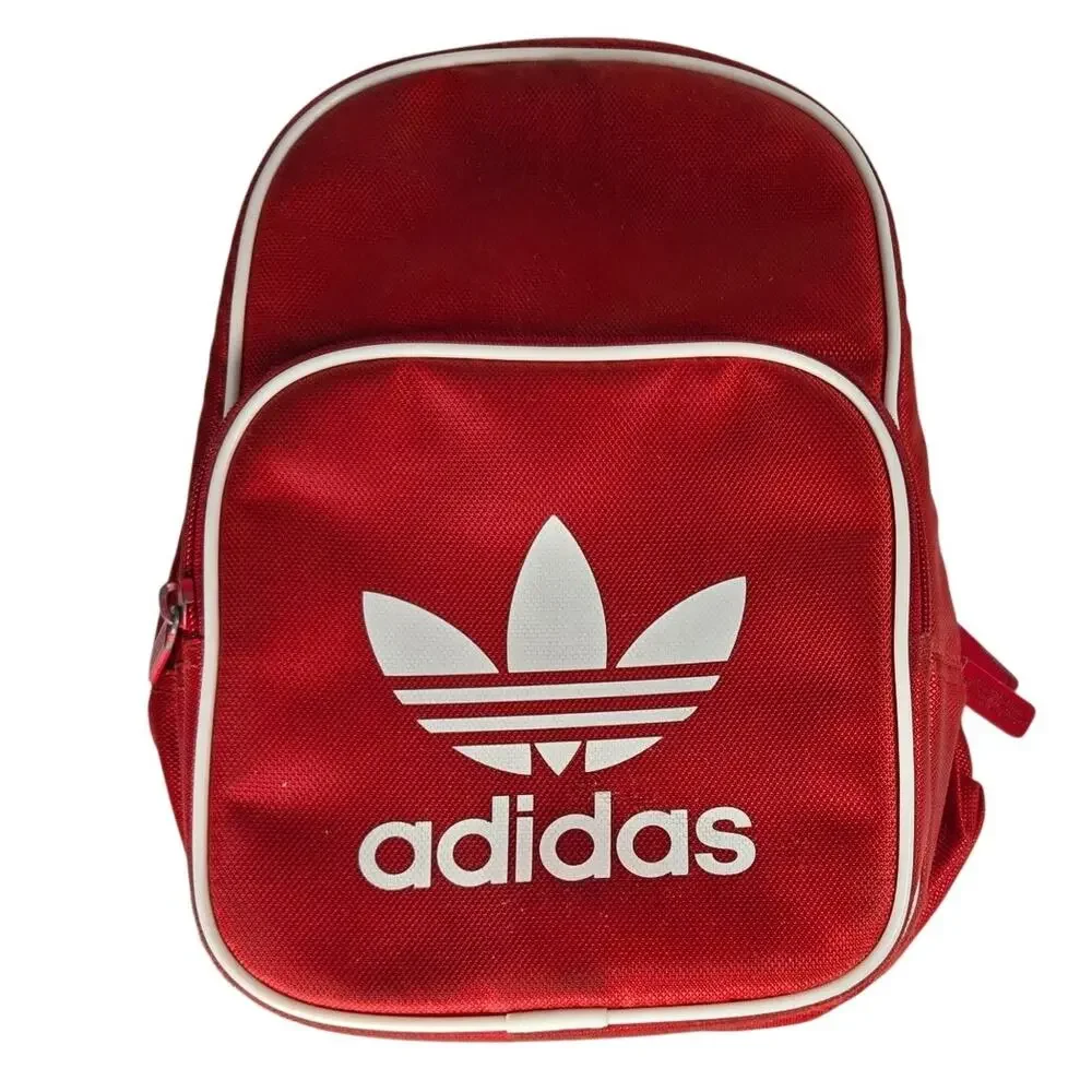 Adidas Santiago Lunch Bag Scarlet Red Insulated Retro Zip Cooler Lunch Tote/Bag